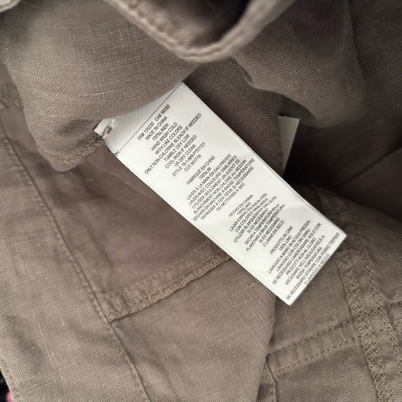 NWT Joie Women's Size 0 Green Telutci Cargo 100% Linen Pants - Picture 3 of 6